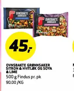 Bunnpris OVNSBAKTE GRØNNSAKER SITRON & HVITLØK OG SOYA & LIME tilbud