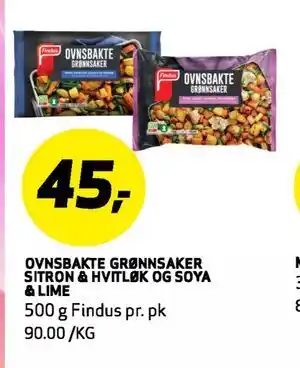Bunnpris OVNSBAKTE GRØNNSAKER SITRON & HVITLØK OG SOYA & LIME tilbud