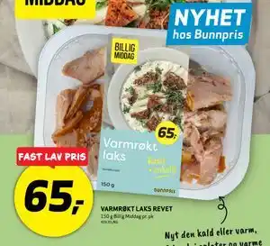 Bunnpris Varmrøkt Laks Revet tilbud