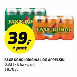 Bunnpris FAXE KONDI ORIGINAL OG. APPELSIN tilbud