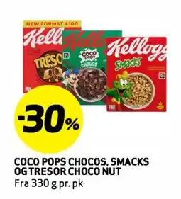 Bunnpris COCO POPS CHOCOS, SMACKS OG TRESOR CHOCO NUT tilbud