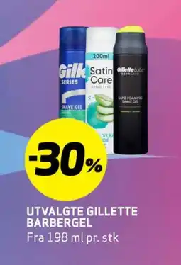 Bunnpris UTVALGTE GILLETTE BARBERGEL tilbud