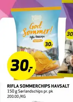 Bunnpris RIFLA SOMMERCHIPS HAVSALT tilbud