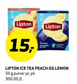 Bunnpris LIPTON ICE TEA PEACH OG LEMON tilbud