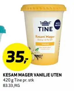 Bunnpris KESAM MAGER VANILJE UTEN tilbud