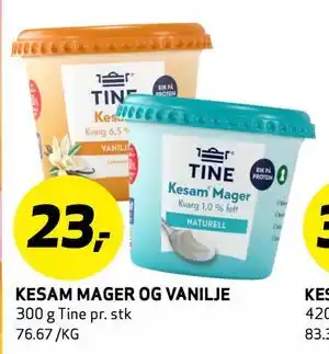 Bunnpris KESAM MAGER OG VANILJE tilbud