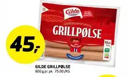 Bunnpris GILDE GRILLPØLSE tilbud