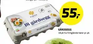 Bunnpris GÅRDSEGG tilbud