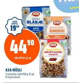 Coop Obs AXA MÜSLI tilbud