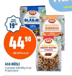 Coop Obs AXA MÜSLI tilbud