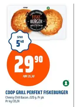 Coop Obs COOP GRILL PERFEKT FISKEBURGER tilbud