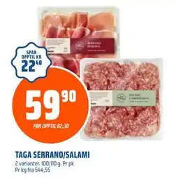 Coop Obs TAGA SERRANO/SALAMI tilbud