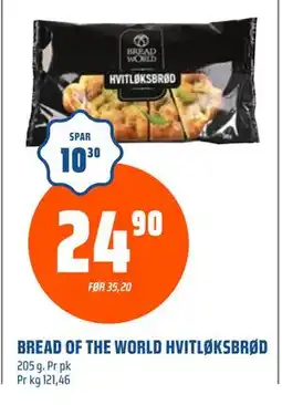 Coop Obs BREAD OF THE WORLD HVITLØKSBRØD tilbud