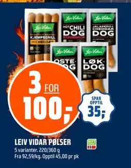 Coop Obs LEIV VIDAR PØLSER tilbud