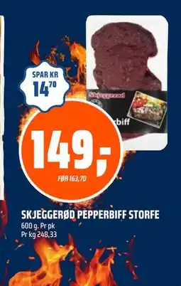Coop Obs SKJEGGERØD PEPPERBIFF STORFE tilbud