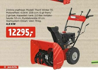 jem & fix Snøfreser tilbud