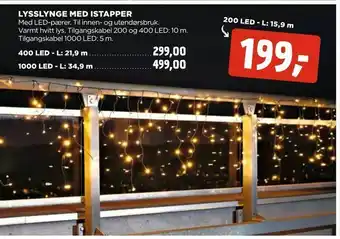 jem & fix Lysslynge med istapper tilbud