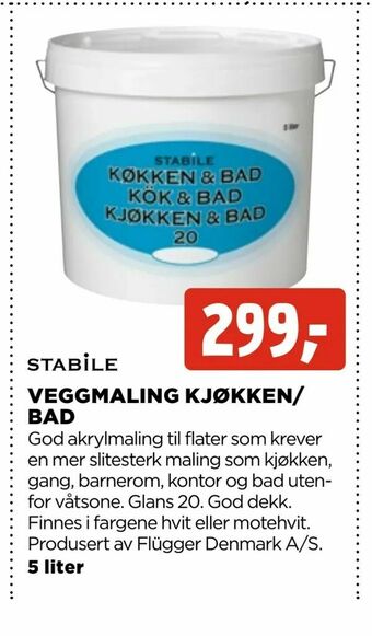jem & fix Veggmaling kjøkken/ bad tilbud
