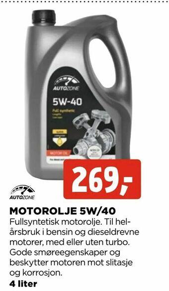 jem & fix Motorolje 5w/40 tilbud