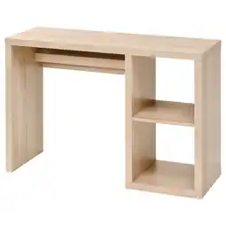 IKEA Kallax Skrivebord, hvitbeiset/eikemønstret, 111x39 cm tilbud