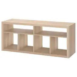 IKEA Kallax tv-benk, hvitbeiset eikemønster, 147x60 cm tilbud