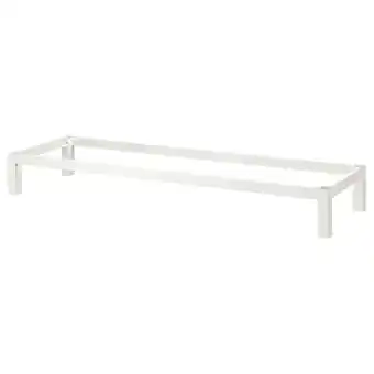IKEA Kallax Understell, hvit, 146x39x18 cm tilbud