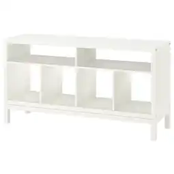 IKEA Kallax tv-benk med understell, hvit, 147x39x78 cm tilbud