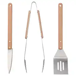 IKEA Grilltider Grillredskaper, 3 deler, rustfritt stål/bøk tilbud