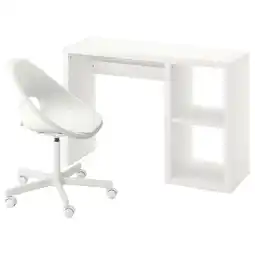 IKEA Kallax / loberget Skrivebord og stol, hvit tilbud