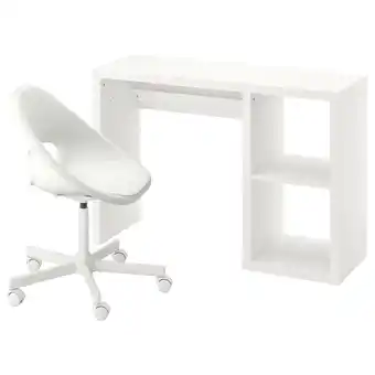 IKEA Kallax / loberget Skrivebord og stol, hvit tilbud