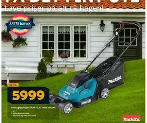 Megaflis Makita gressklipper DLM432CT2 2x18V 2x5,0Ah tilbud