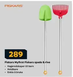 Megaflis Fiskars Myfirst Fiskars spade & rive tilbud