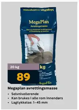 Megaflis Megaplan avrettingsmasse tilbud