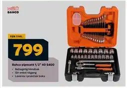Megaflis Bahco pipesett 1/2” 40 S400 tilbud