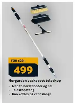 Megaflis Norgarden vaskesett teleskop tilbud