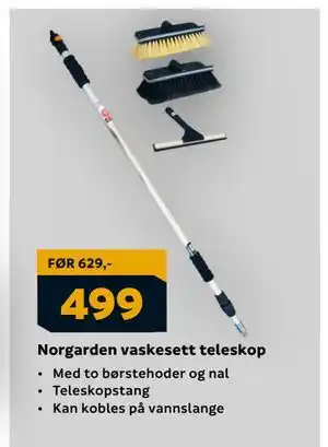 Megaflis Norgarden vaskesett teleskop tilbud