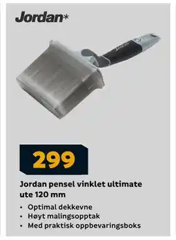 Megaflis Jordan pensel vinklet ultimate ute 120 mm tilbud