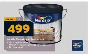 Megaflis Nordsjø Tinova Primer Exterior hvit tilbud