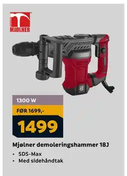 Megaflis Mjølner demoleringshammer 18J tilbud