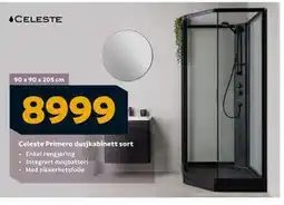Megaflis Celeste Primero dusjkabinett sort tilbud