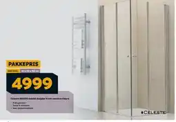 Megaflis Celeste MH200 leddet dusjdør krom venstre+høyre tilbud