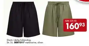 Sparkjøp Shorts i deilig linblanding tilbud