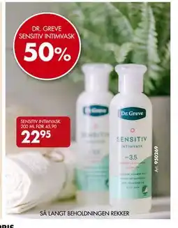 Sparkjøp SENSITIV INTIMVASK 200 ML FØR 45,90 tilbud