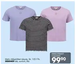 Sparkjøp RIBBESTRIKKET T-SKJORTE tilbud