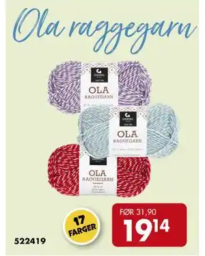 Sparkjøp Ola raggegarn tilbud