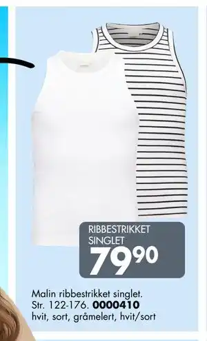 Sparkjøp RIBBESTRIKKET SINGLET tilbud