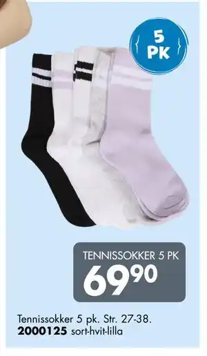 Sparkjøp TENNISSOKKER 5 PK tilbud