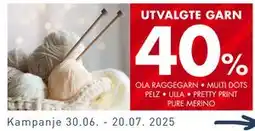 Sparkjøp UTVALGTE GARN tilbud