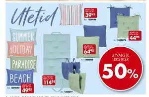 Sparkjøp UTVALGTE TEKSTILER tilbud