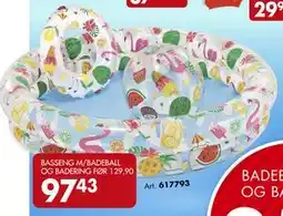Sparkjøp BASSENG M/BADEBALL OG BADERING tilbud